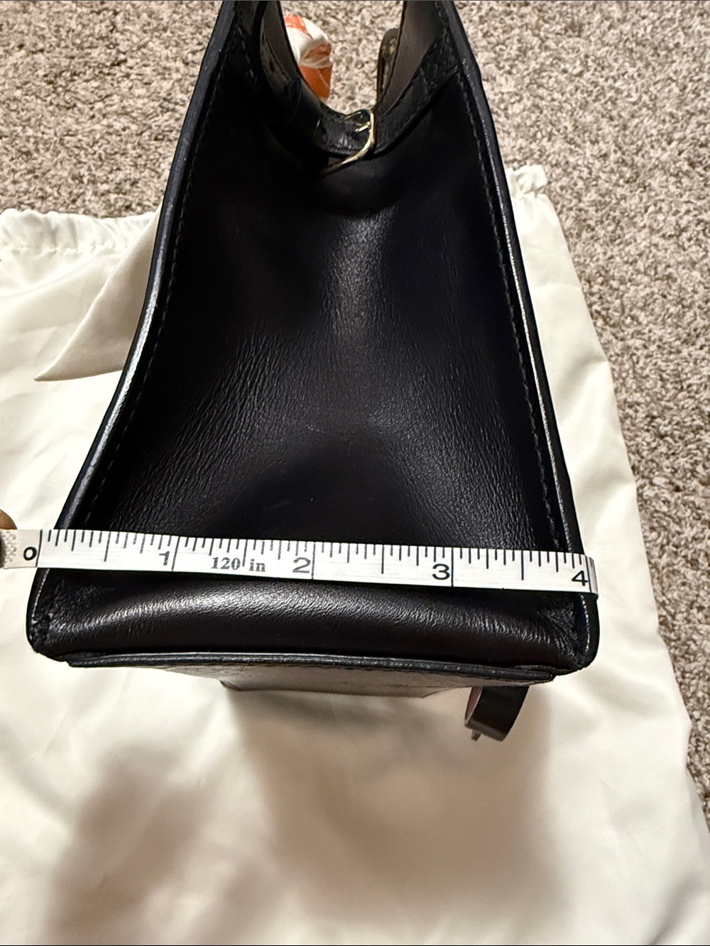 Balenciaga Black Leather Satchel with Snakeskin-Print Handles - Picture 15 of 15